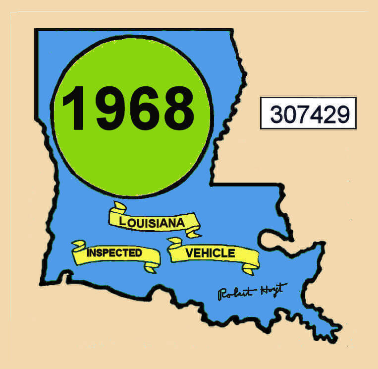 (image for) 1968 Louisiana inspection sticker